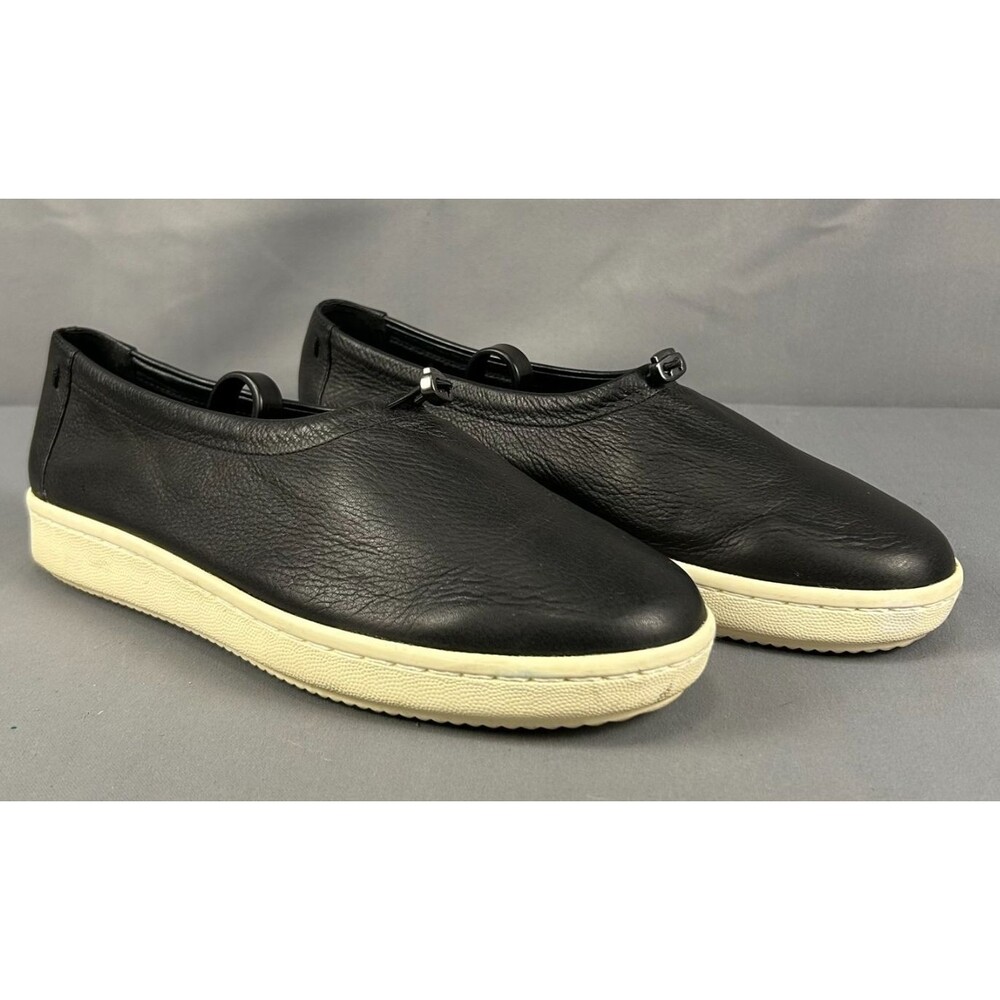 Eileen Fisher Sydney Slip On Shoes Womens 9 Sneakers Casual Low Leather Black